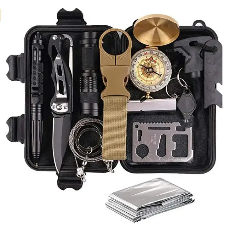 Kit survie outils compacts polyvalent