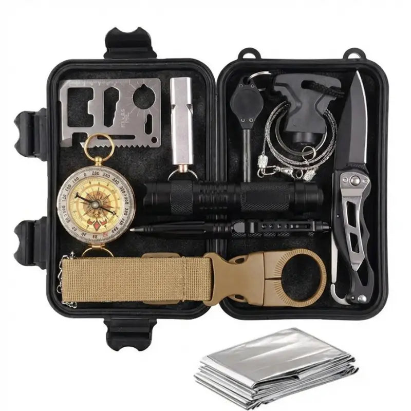 Kit survie outils compacts polyvalent