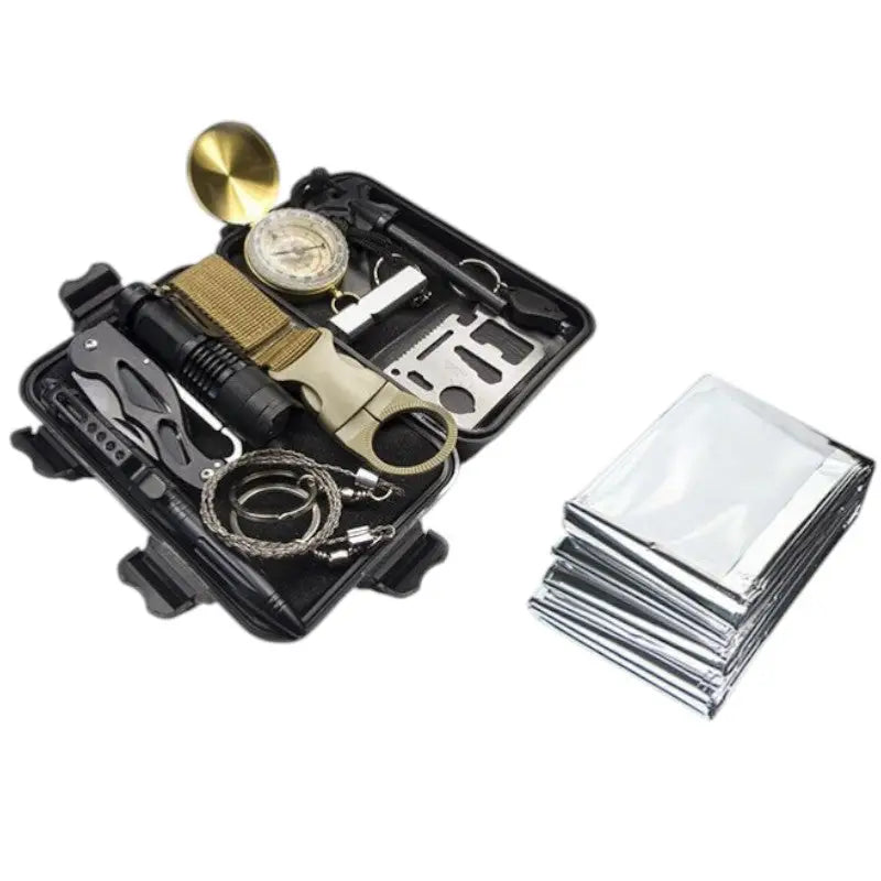 Kit survie outils compacts polyvalent