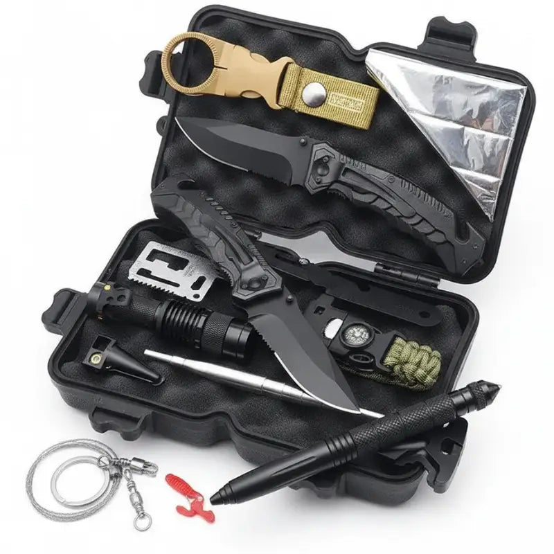 Kit survie outils multifonctions complet