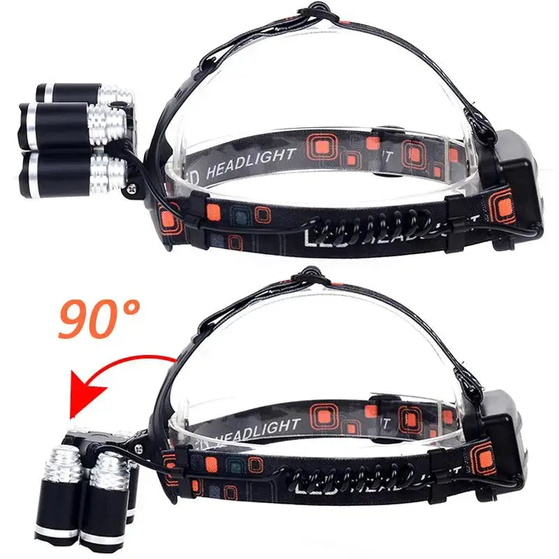 Lampe frontale puissante multi-led
