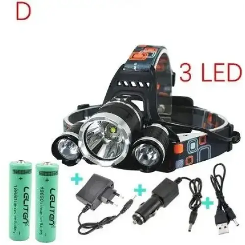 Lampe frontale rechargeable 4000 lumens