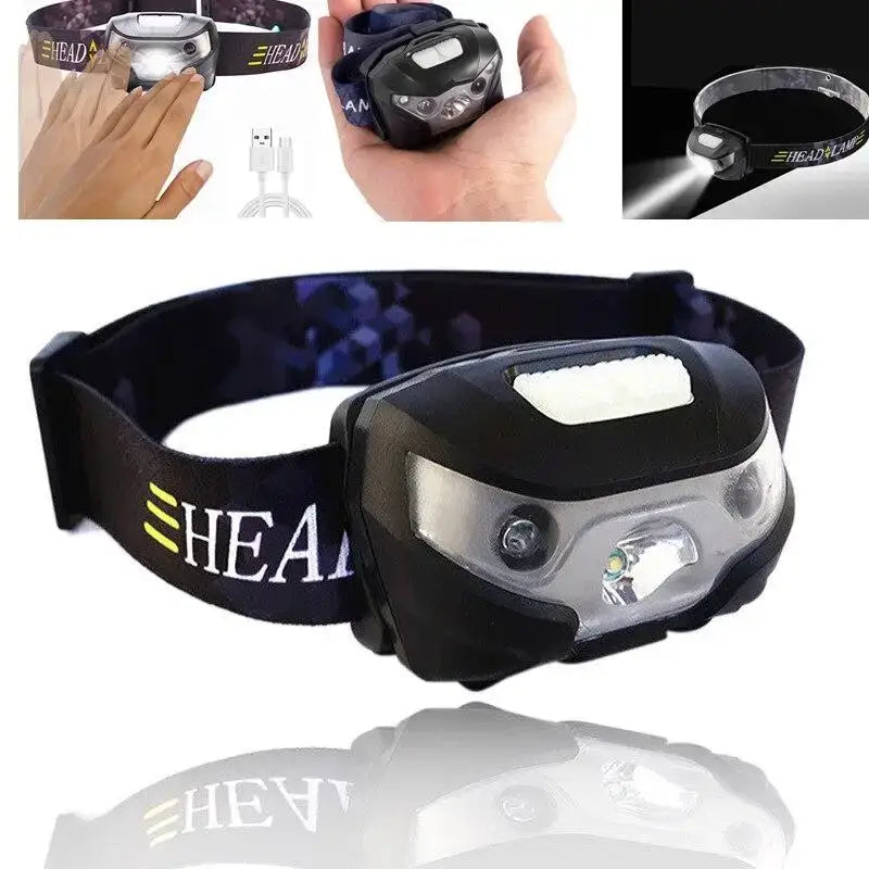 Lampe frontale rechargeable usb randonnée