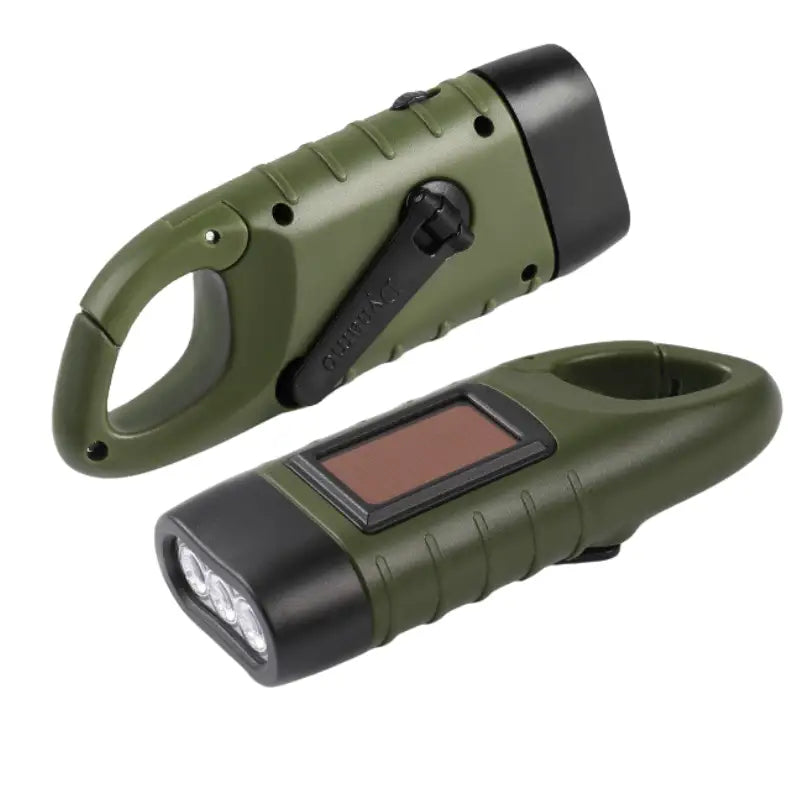 Lampe torche dynamo solaire portable