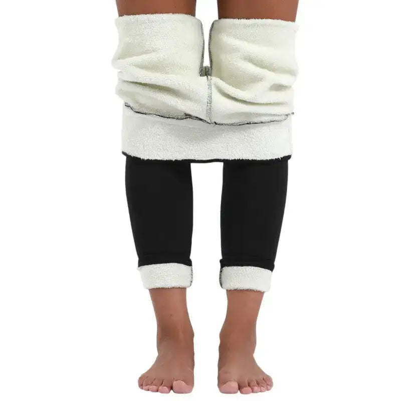Legging chaud femme doublure polaire taille haute