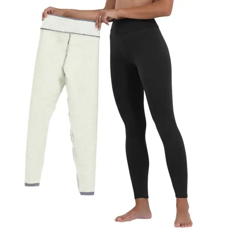 Legging chaud femme doublure polaire taille haute