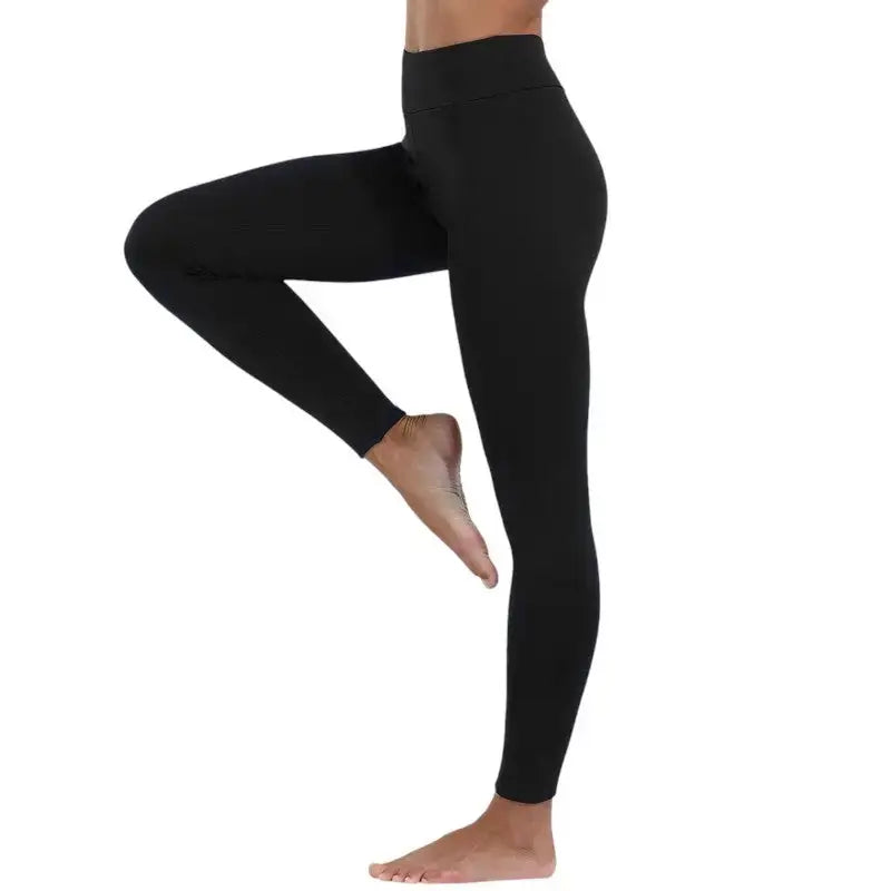 Legging chaud femme doublure polaire taille haute