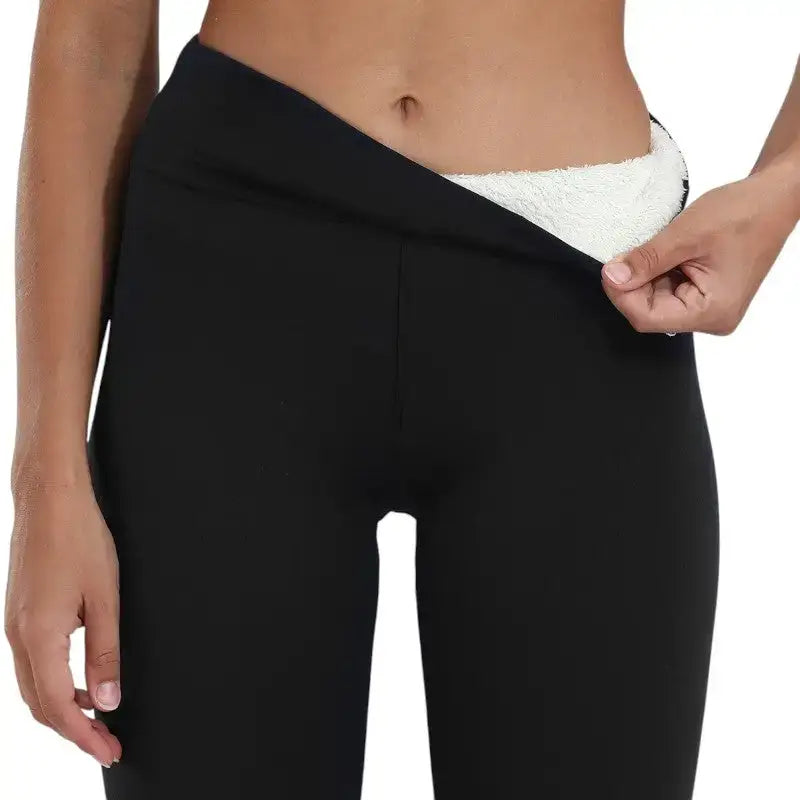 Legging chaud femme doublure polaire taille haute