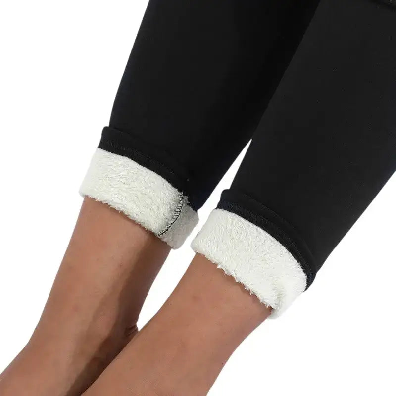 Legging chaud femme doublure polaire taille haute