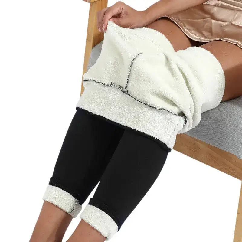 Legging chaud femme doublure polaire taille haute