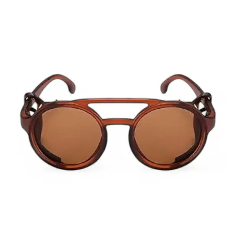 Lunettes randonnée rondes coques latérales uv400