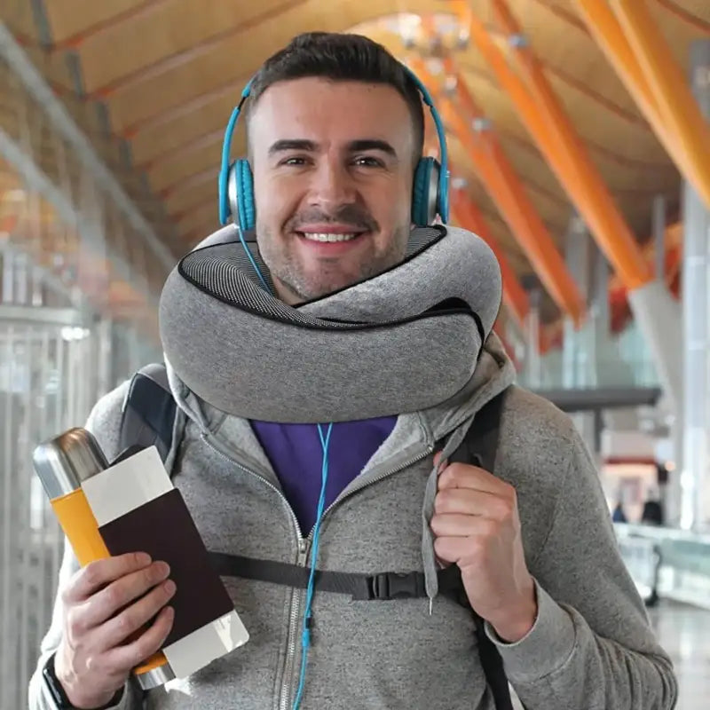 Oreiller voyage nuque ergonomique mémoire forme