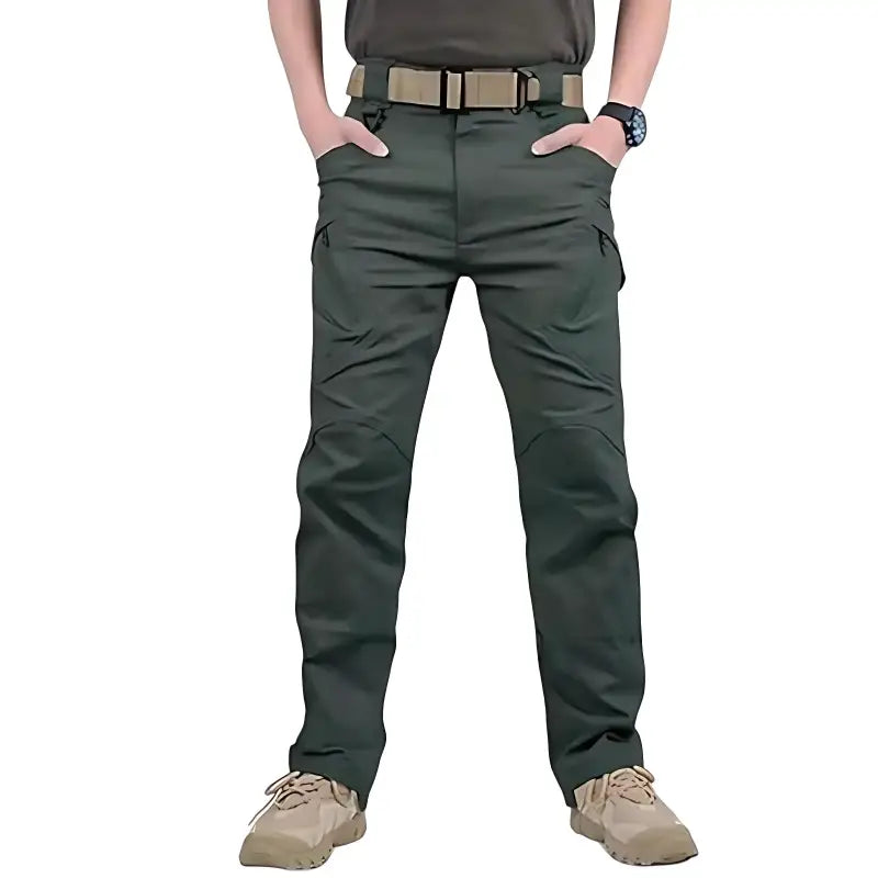 Pantalon chasse imperméable résistant - 9 poches tactiques - polyester coton