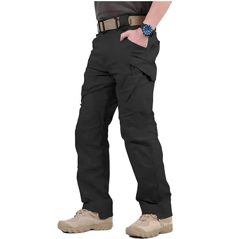Pantalon chasse imperméable résistant - 9 poches tactiques - polyester coton