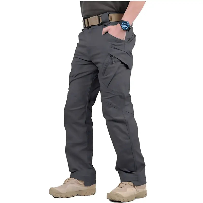 Pantalon chasse imperméable résistant - 9 poches tactiques - polyester coton