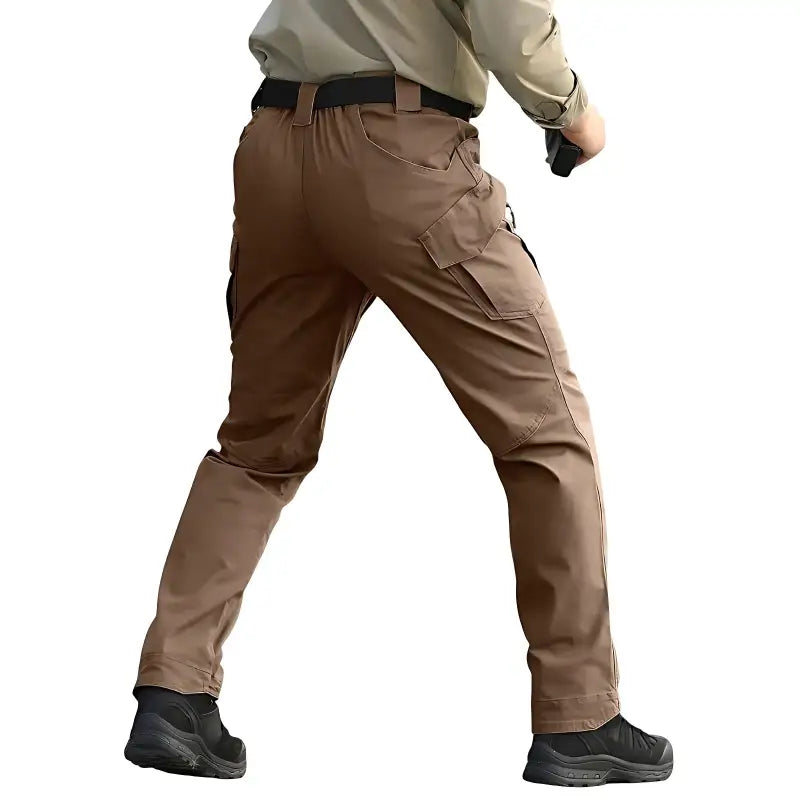 Pantalon chasse imperméable résistant - 9 poches tactiques - polyester coton