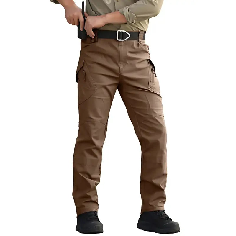 Pantalon chasse imperméable résistant - 9 poches tactiques - polyester coton