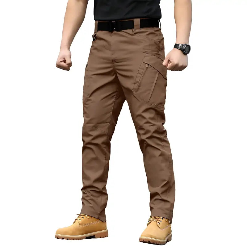Pantalon chasse imperméable résistant - 9 poches tactiques - polyester coton