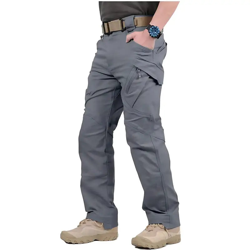 Pantalon chasse imperméable résistant - 9 poches tactiques - polyester coton