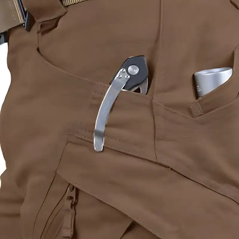 Pantalon chasse imperméable résistant - 9 poches tactiques - polyester coton