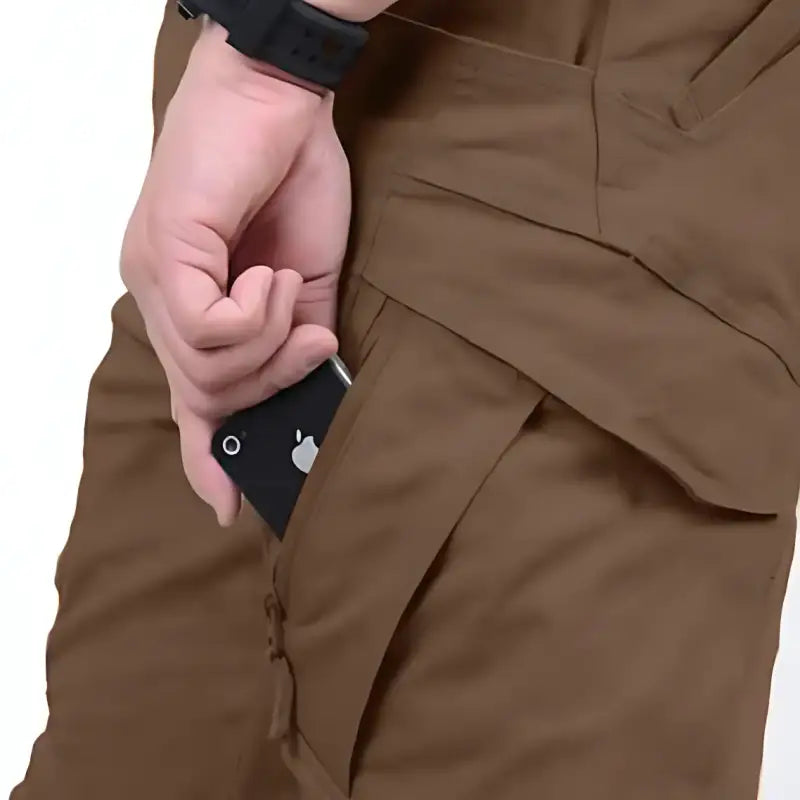 Pantalon chasse imperméable résistant - 9 poches tactiques - polyester coton