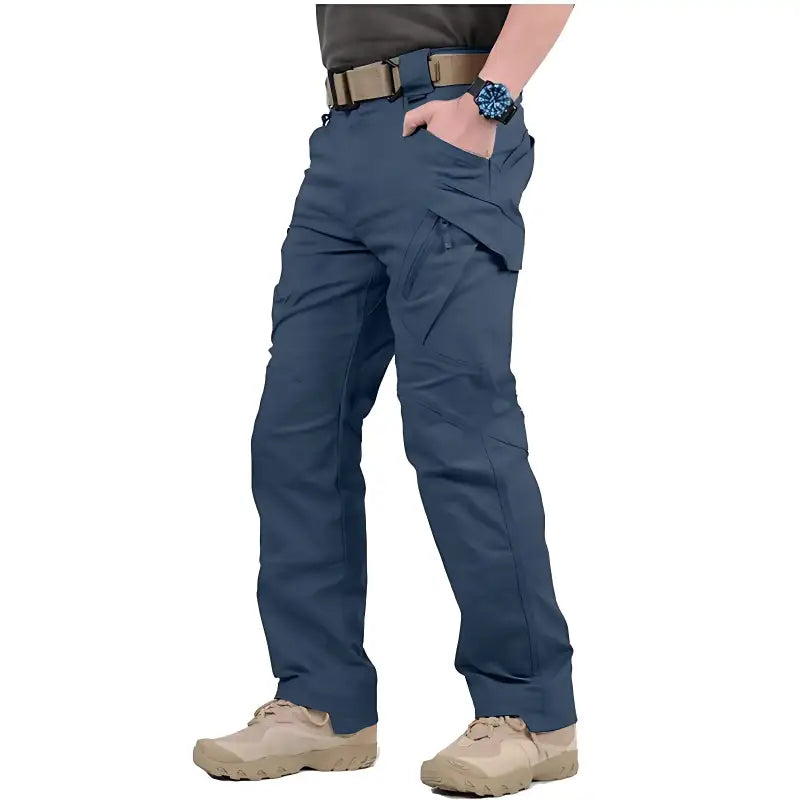 Pantalon chasse imperméable résistant - 9 poches tactiques - polyester coton