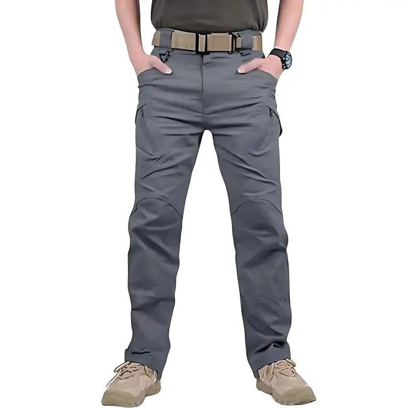 Pantalon chasse imperméable résistant - 9 poches tactiques - polyester coton