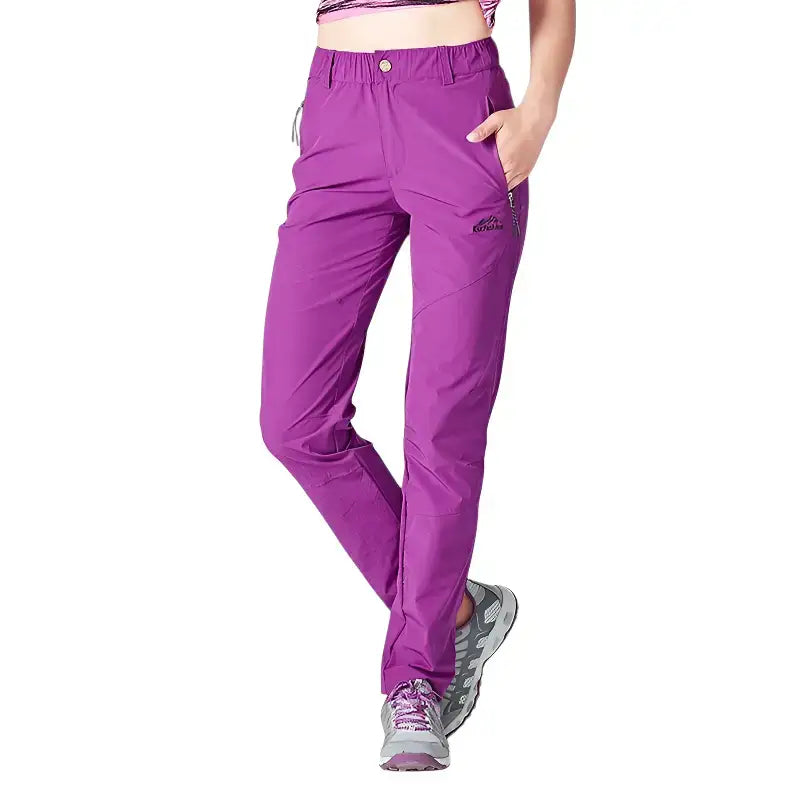 Pantalon randonnée femme violet respirant