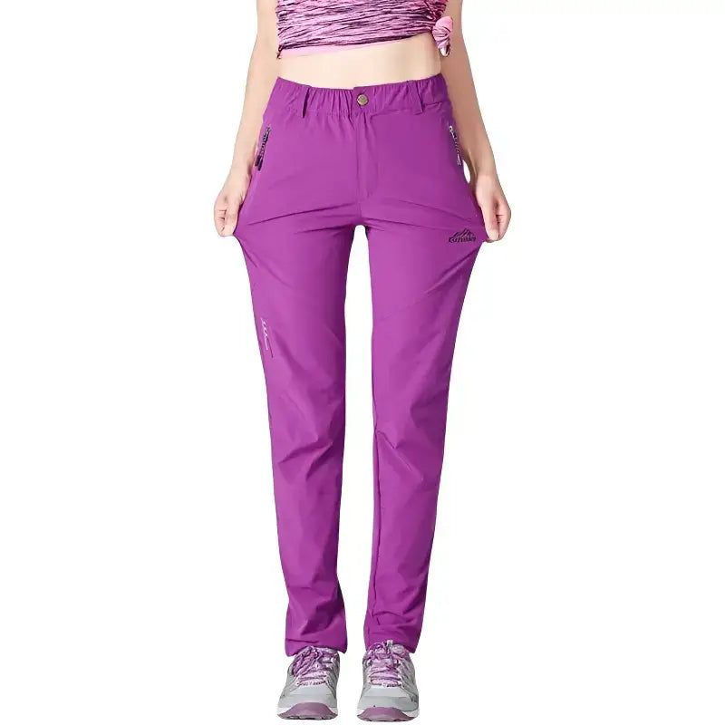 Pantalon randonnée femme violet respirant