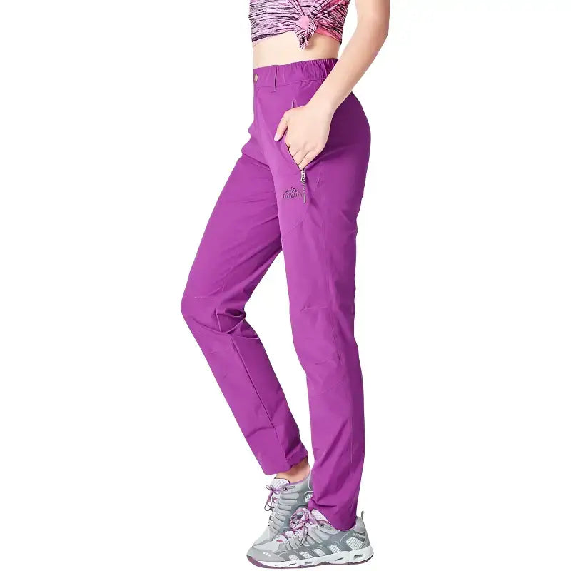 Pantalon randonnée femme violet respirant