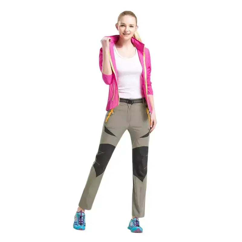 Pantalon sport femme randonnée respirant coolmax