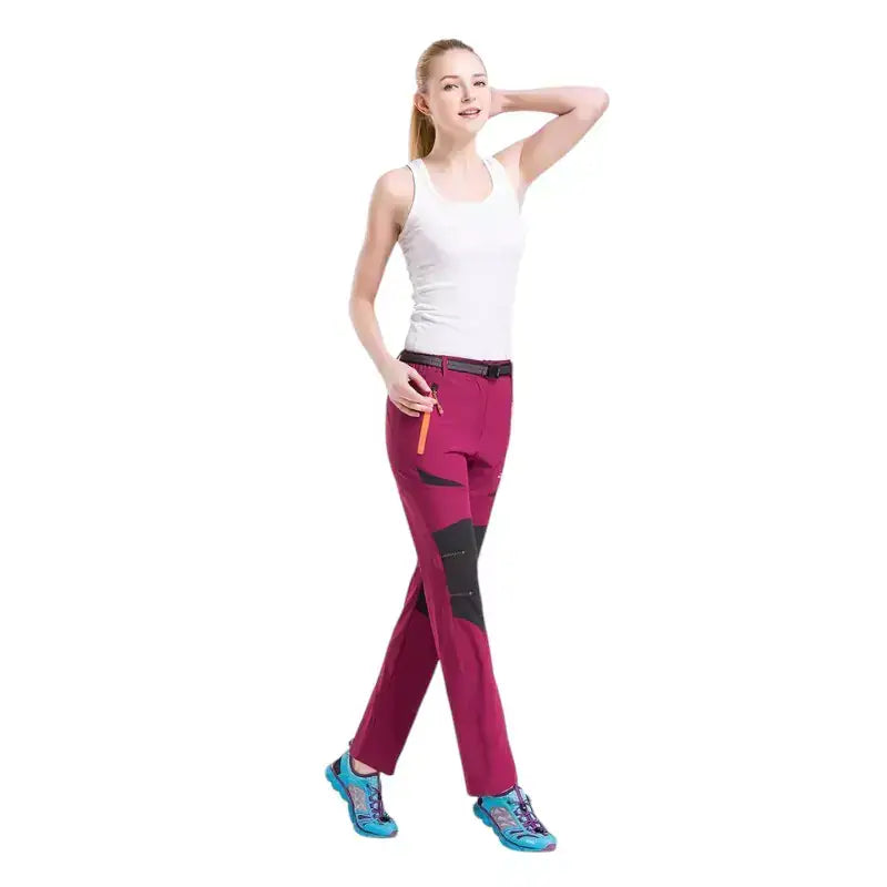 Pantalon sport femme randonnée respirant coolmax