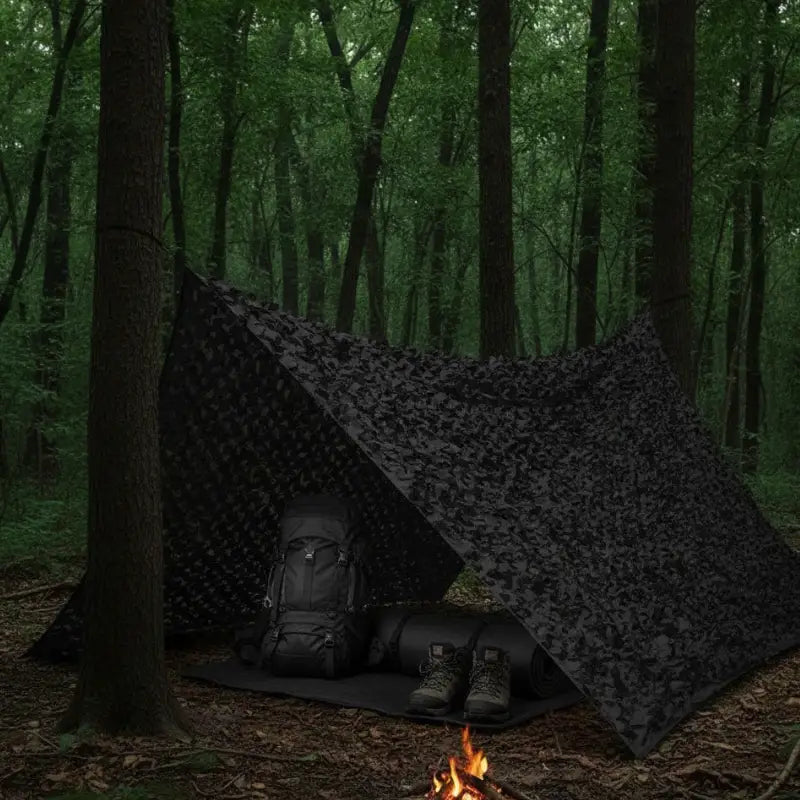 Rideau filet camouflage décoration chasse