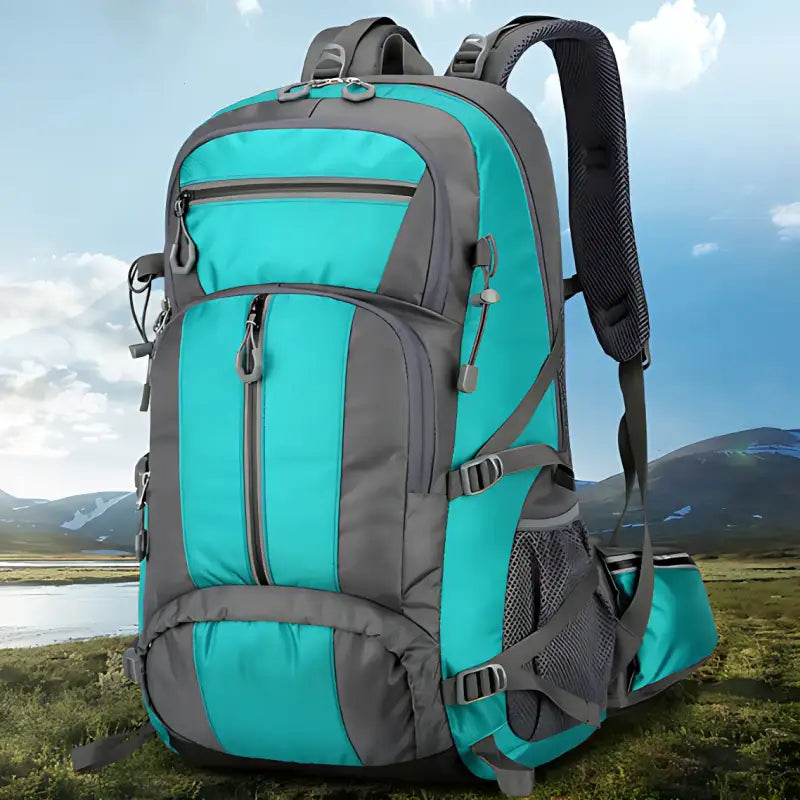 Sac à dos randonnée grande capacité mixte turquoise
