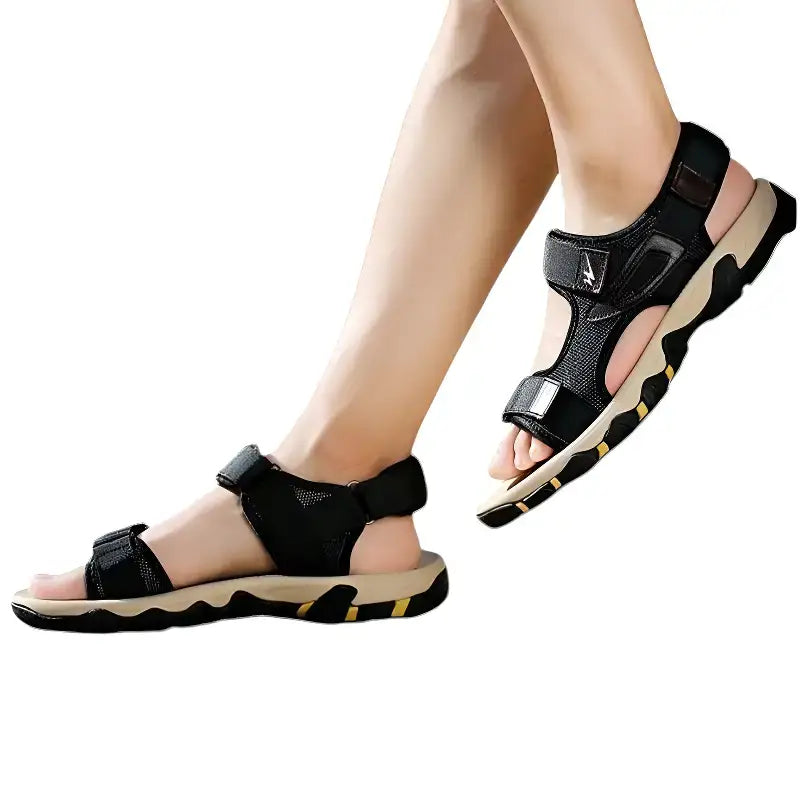 Sandales randonnée homme semelle caoutchouc textile