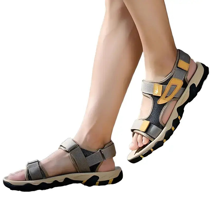 Sandales randonnée homme semelle caoutchouc textile