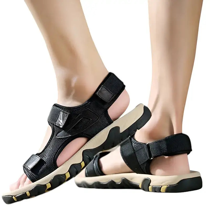 Sandales randonnée homme semelle caoutchouc textile