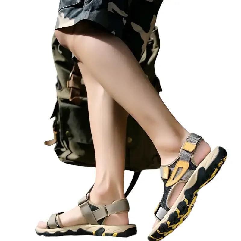 Sandales randonnée homme semelle caoutchouc textile