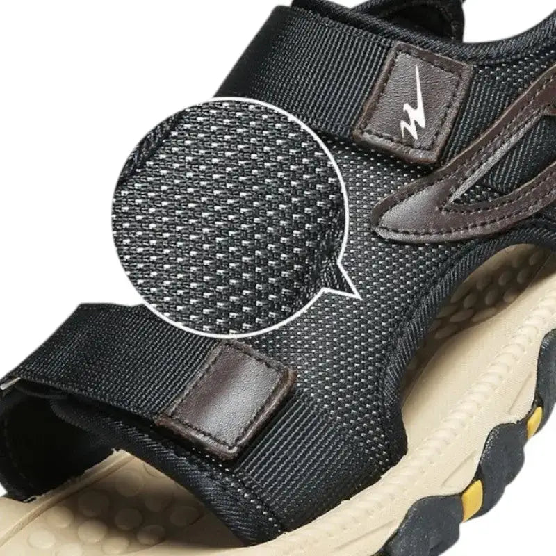Sandales randonnée homme semelle caoutchouc textile