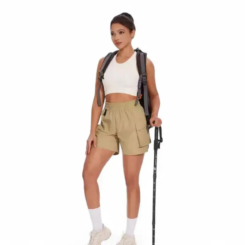 Short beige pour randonnée femme