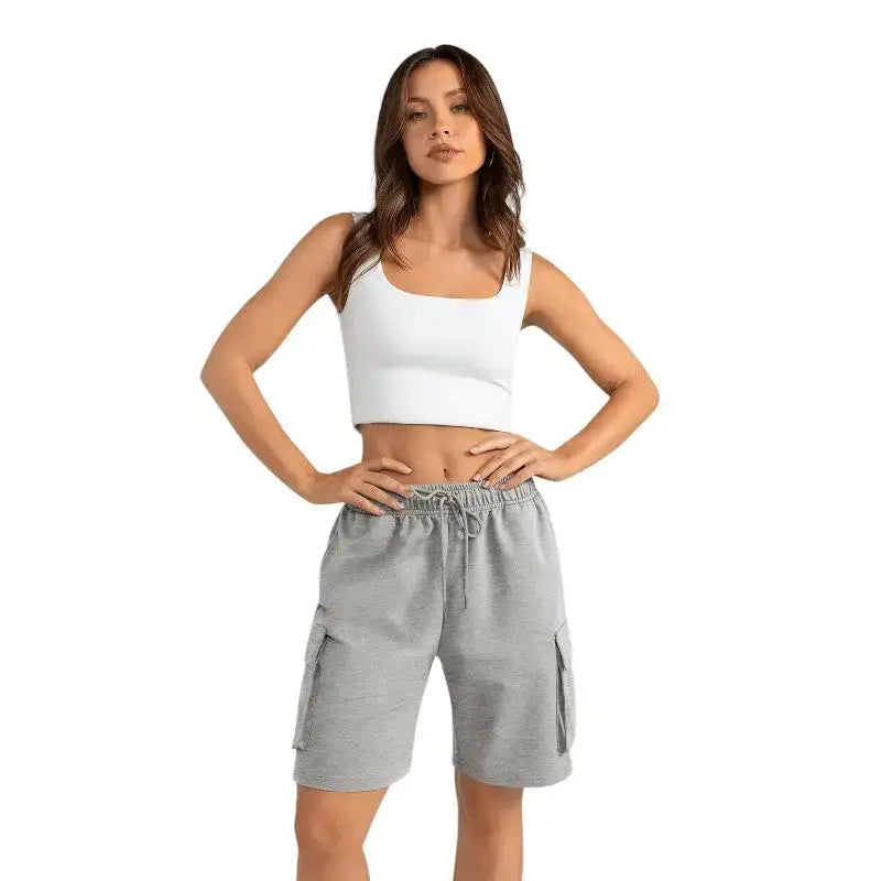 Short femme molleton coupe décontractée