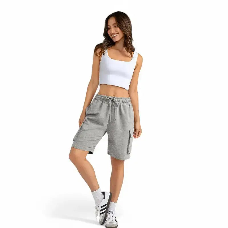 Short femme molleton coupe décontractée