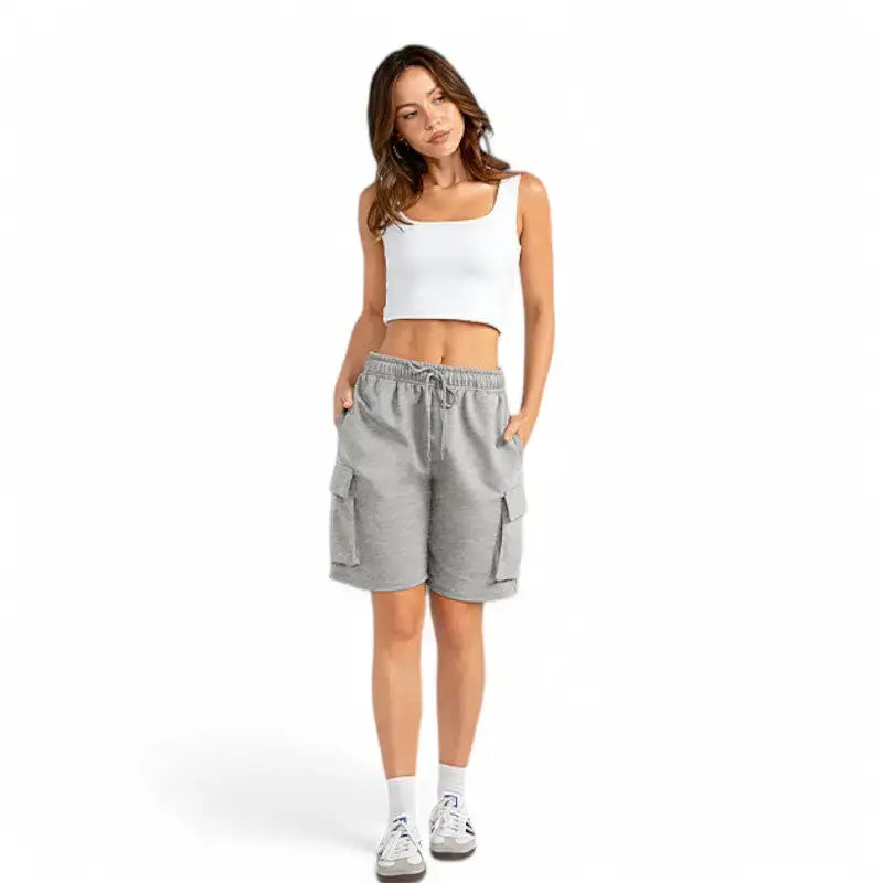 Short femme molleton coupe décontractée