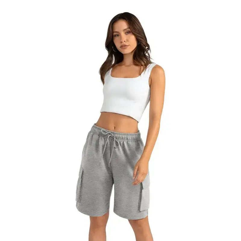 Short femme molleton coupe décontractée