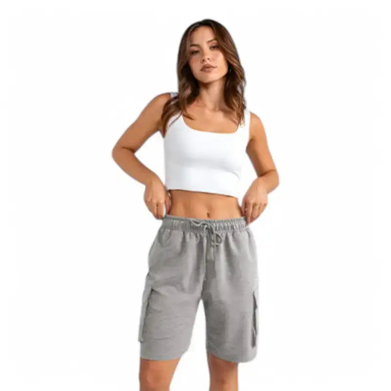 Short femme molleton coupe décontractée