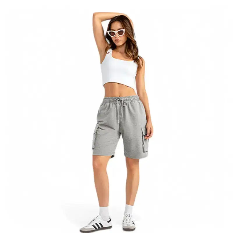 Short femme molleton coupe décontractée