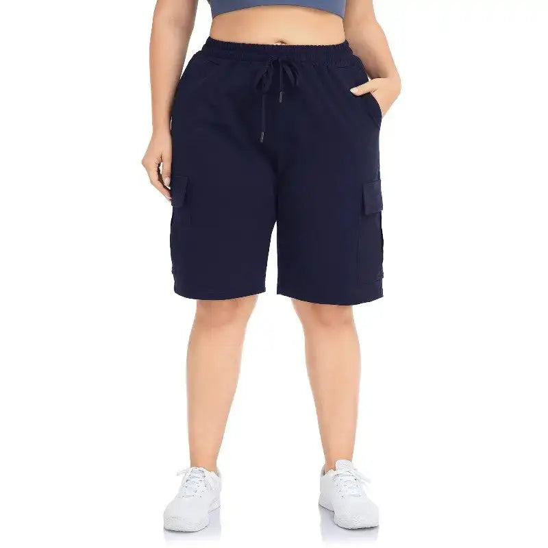 Short randonnée femme grande taille coton