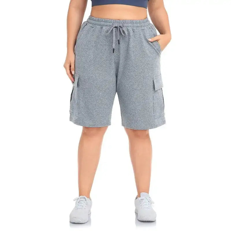 Short randonnée femme grande taille coton