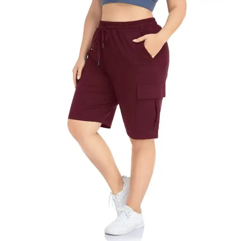 Short randonnée femme grande taille coton