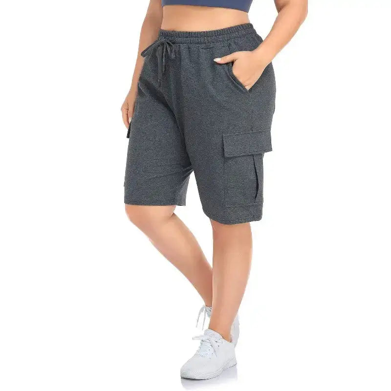 Short randonnée femme grande taille coton